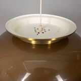 Lustre vintage années 70 en plastique marron design Massoni pour Harvey Guzzini