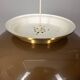 Lustre vintage années 70 en plastique marron design Massoni pour Harvey Guzzini