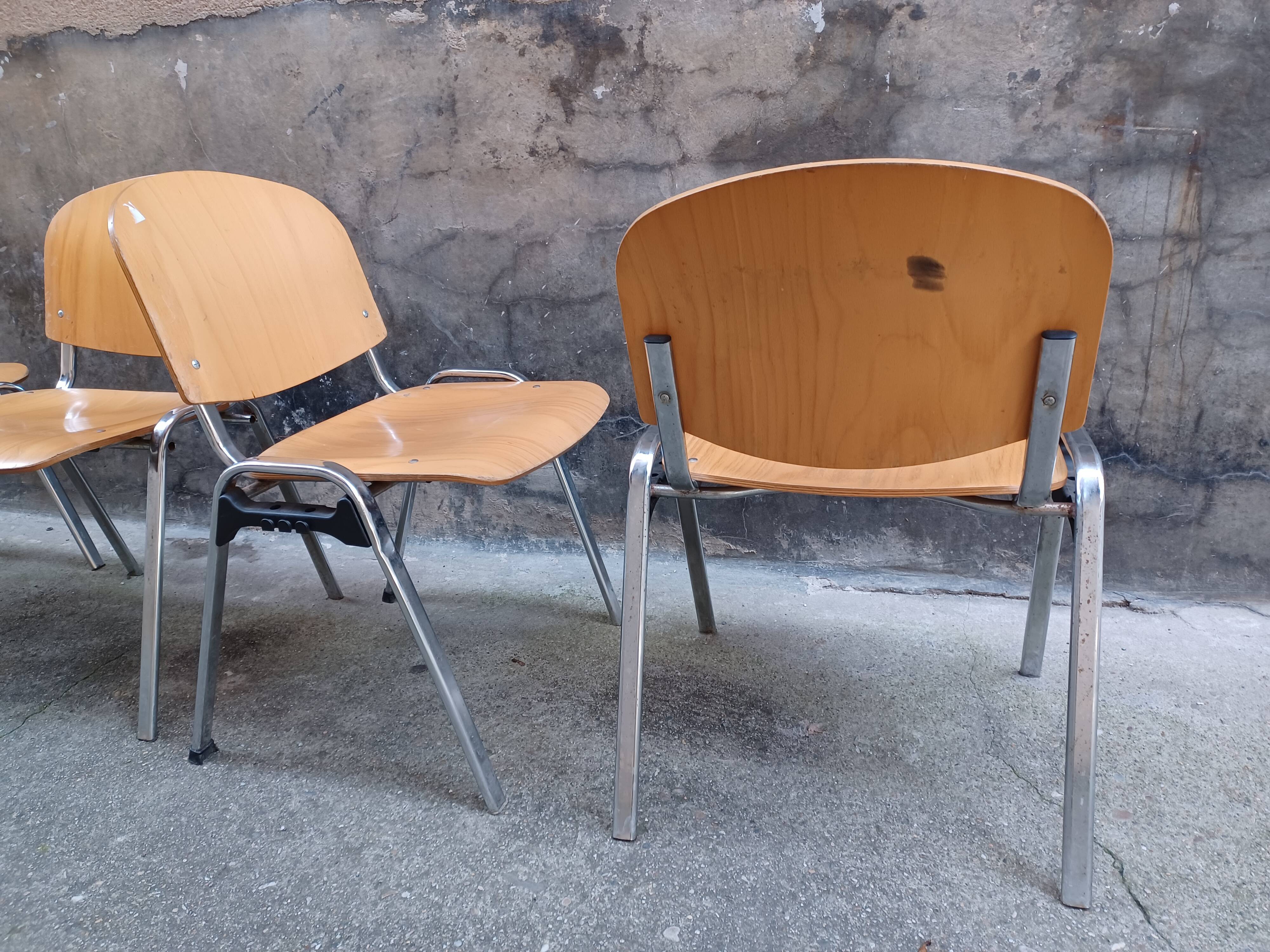 Serie de 4 chaises,  design 80's