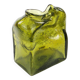 Mid-century modern glass form, olive glass, designed by M. Veltuzen-Nagrabecka, Poland, 1970s