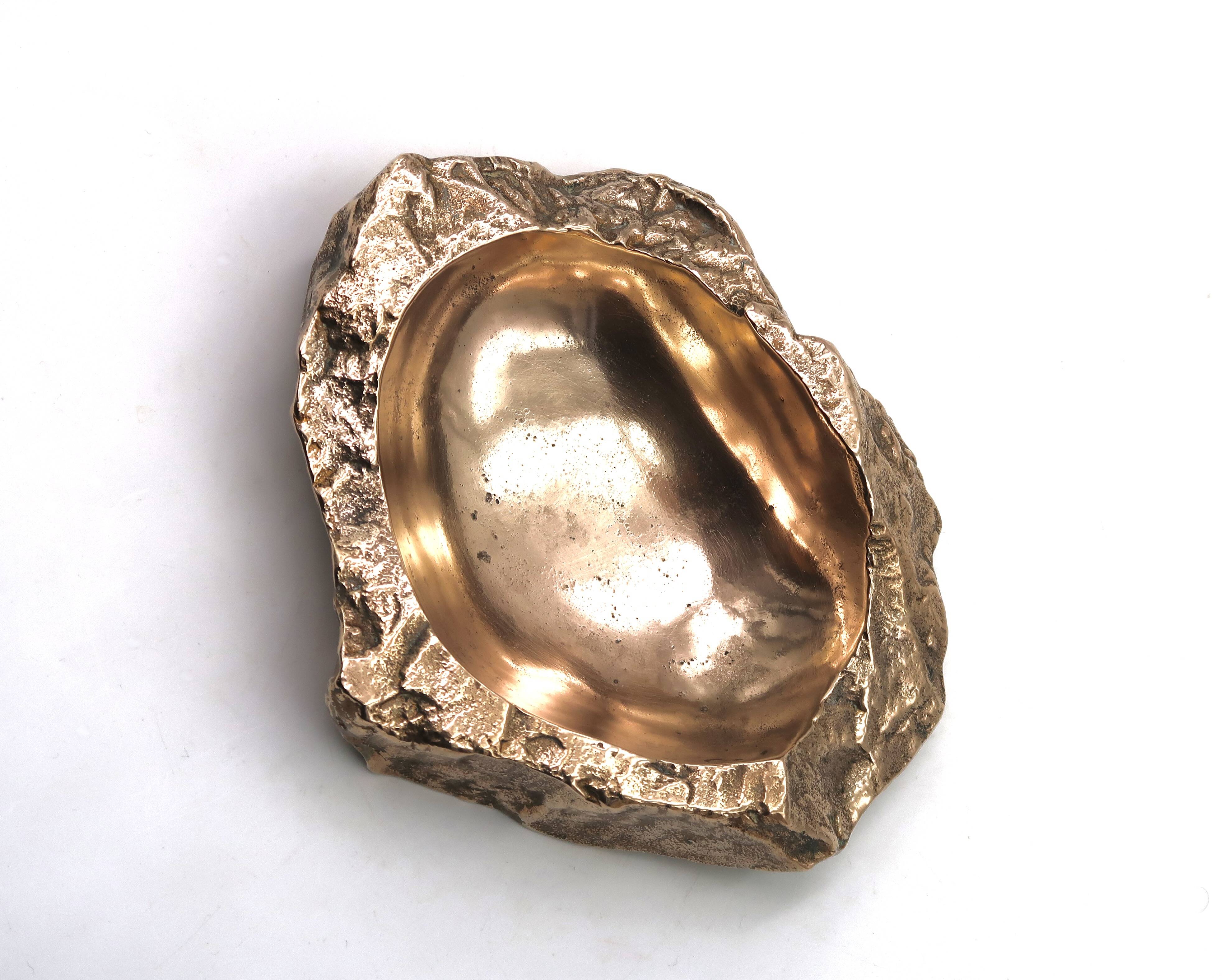 "ROC" bronze ashtray and catchall by Monique Gerber