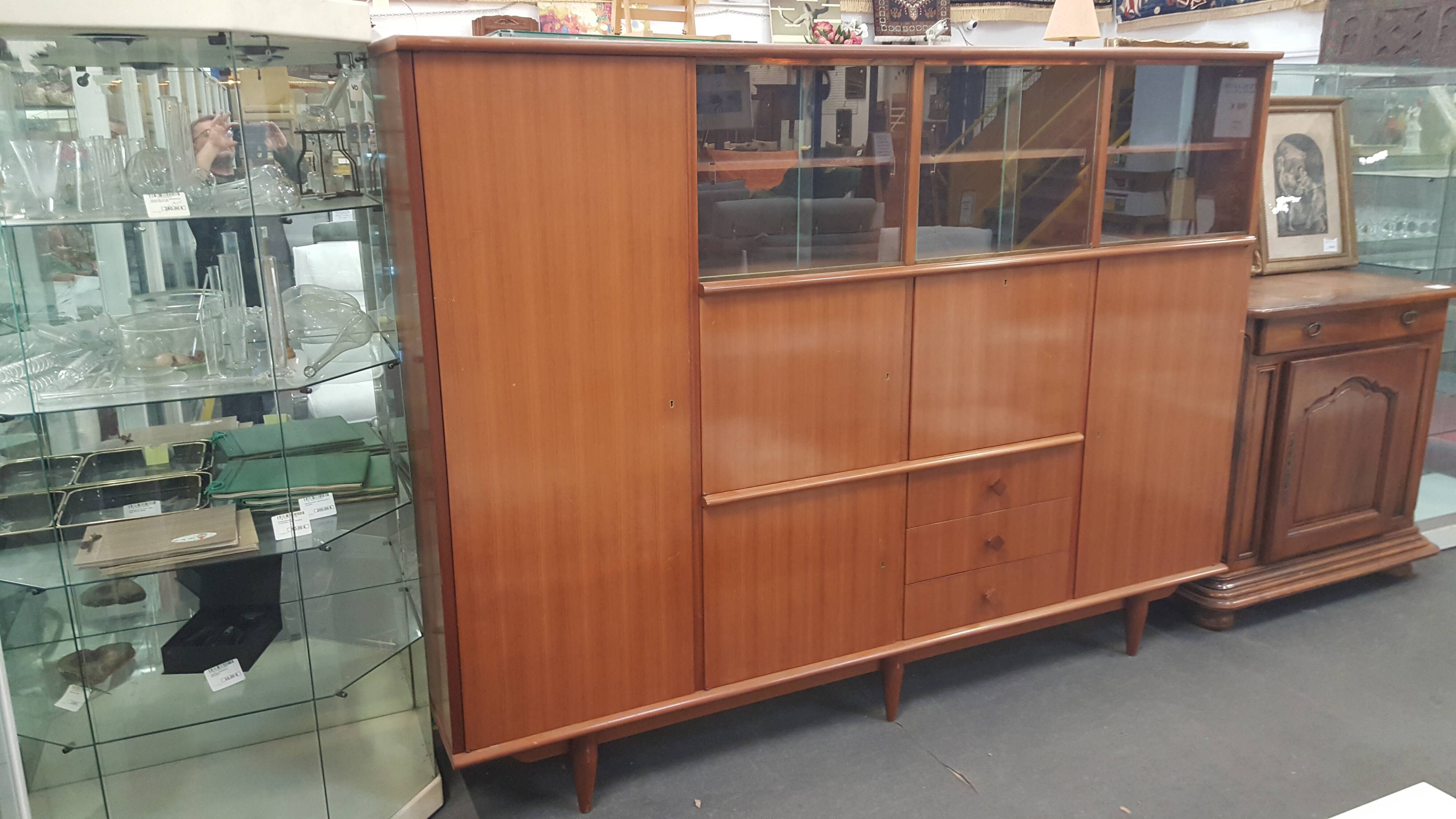 Libary by Gaston Poisson around 1950 teak