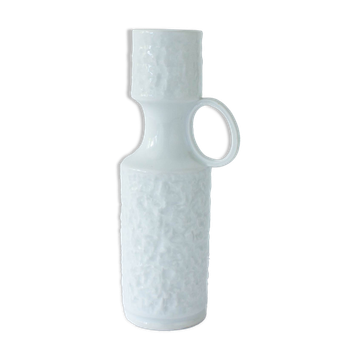 ROYAL KPM Porzellan white glossy porcelain Handled Vase, 1970s
