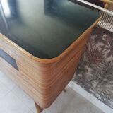 Rattan and formica bar, 60s