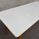 Large café table brasserie bistro Alsatian Art Deco Scandinavian wood