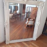 Fireplace mirror painted white 102x130cm