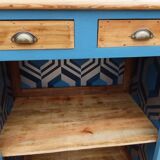 Meuble ancien de style parisien 2 tiroirs en bois massif