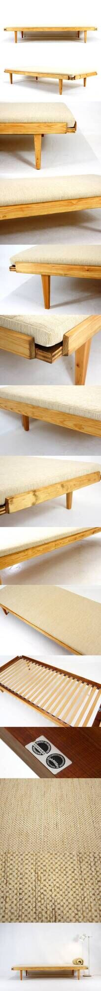Retro Vintage Danish Pine Single Day Bed Sofa Futon Mid Century Modern Teak 70s