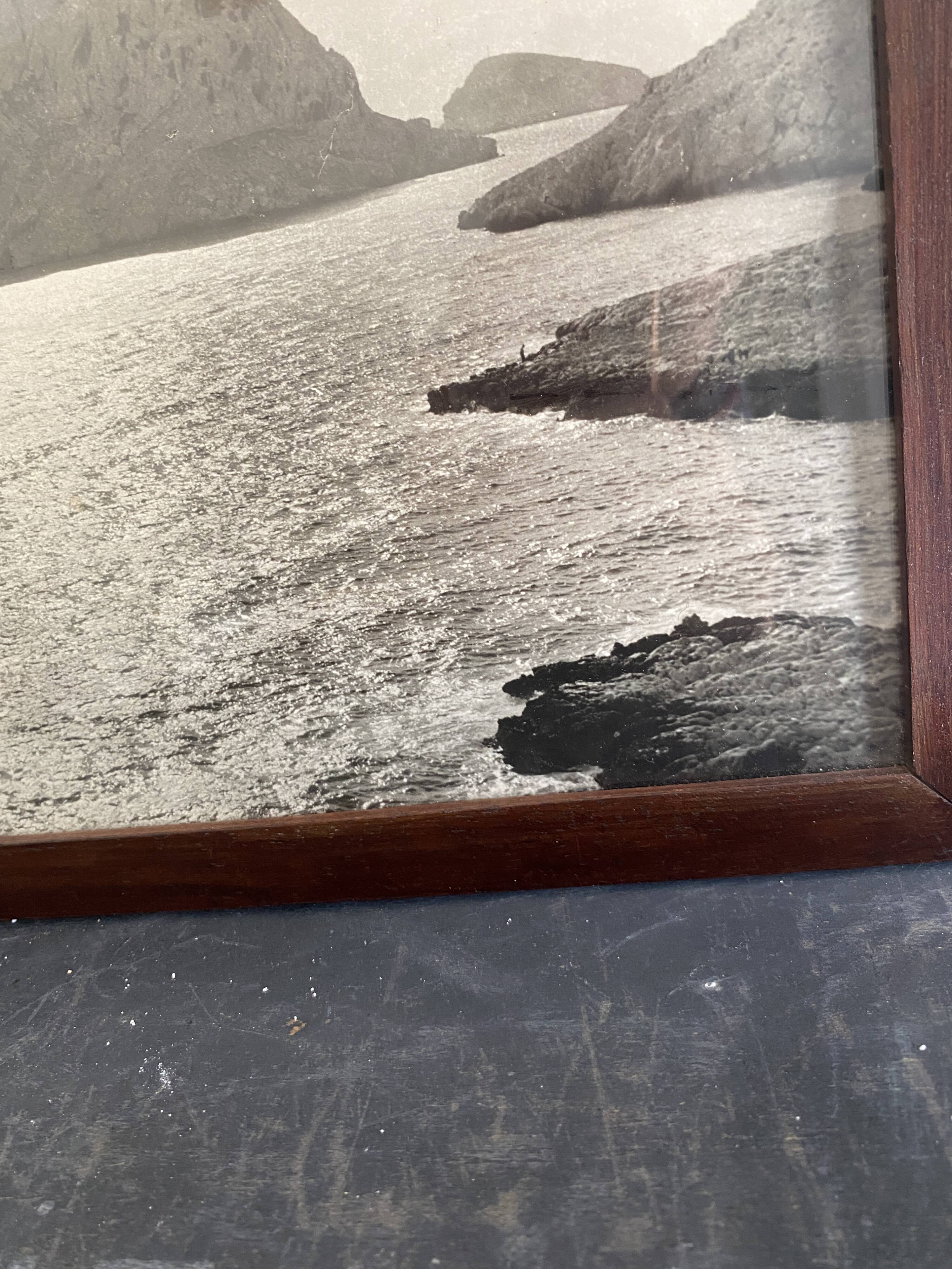 Old photo under glass