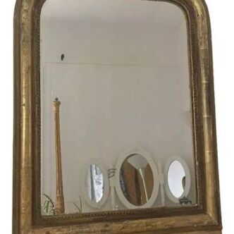 Louis-Philippe gilded mirror with pediment