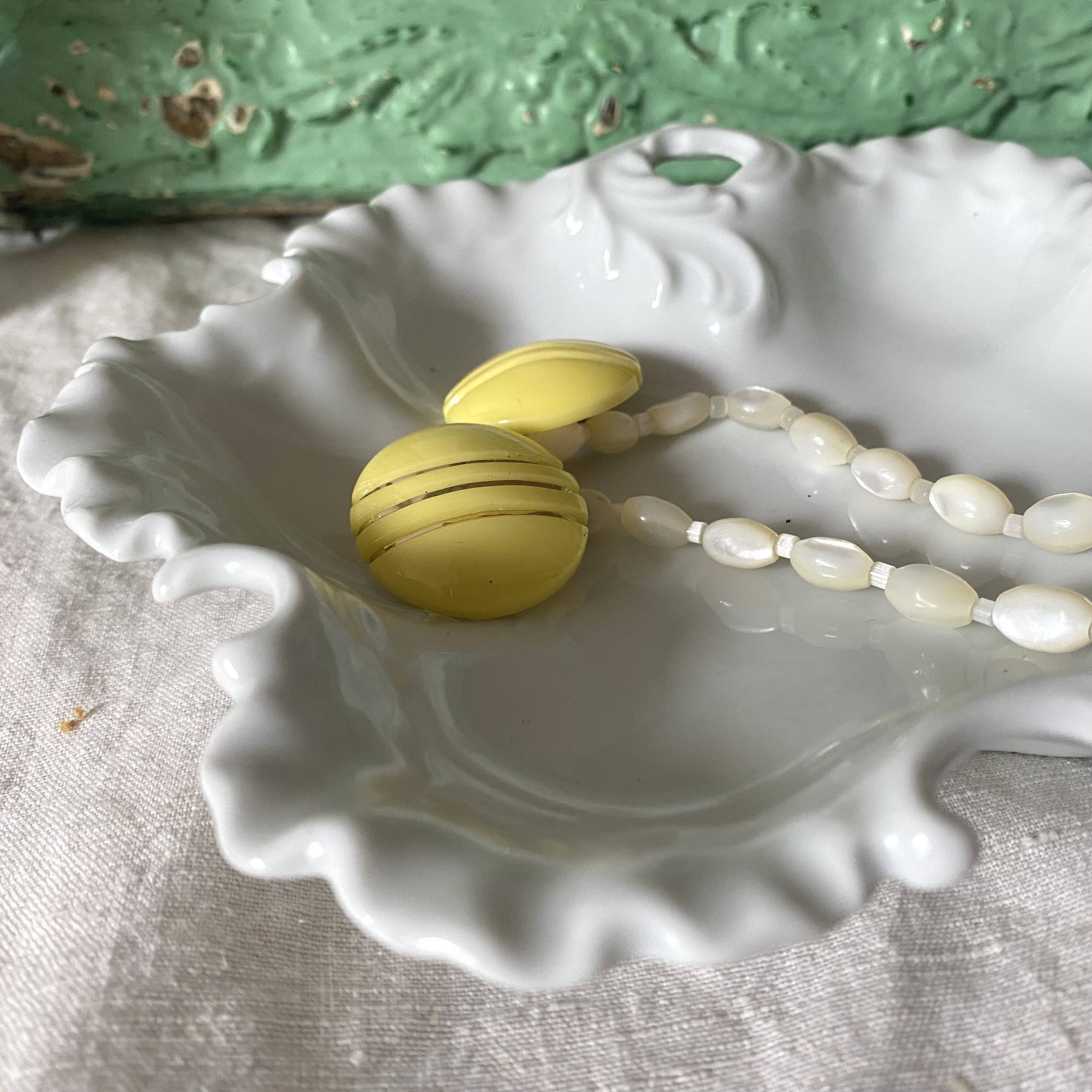 Limoges porcelain leaf dish or pocket emptier