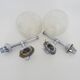 Pair of vintage Karl Lenz wall sconces. Chrome-plated metal and glass