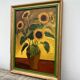 Tableau huile sur toile bouquet tournesol