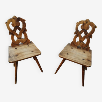 Chaises alsaciennes en bois