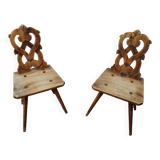 Alsatian wooden chairs