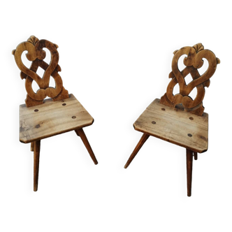 Alsatian wooden chairs