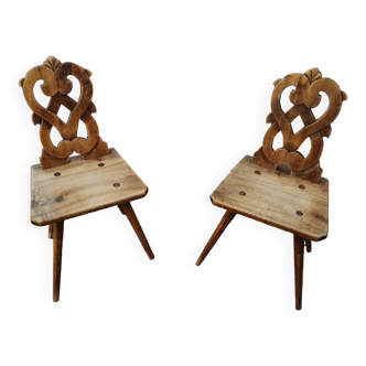 Chaises alsaciennes en bois