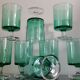 Set of 8 vintage emerald green cavalier luminarc wine glasses