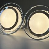 Pair of space age wall lights by Delmas from the 70s