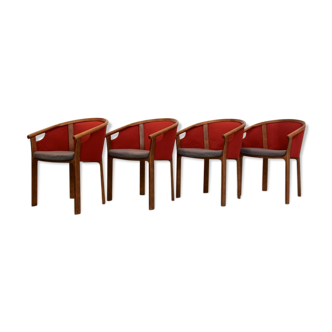 Set of 4 chairs teak by Magnus Olesen Rud Thygesen & Johnny Sørensen