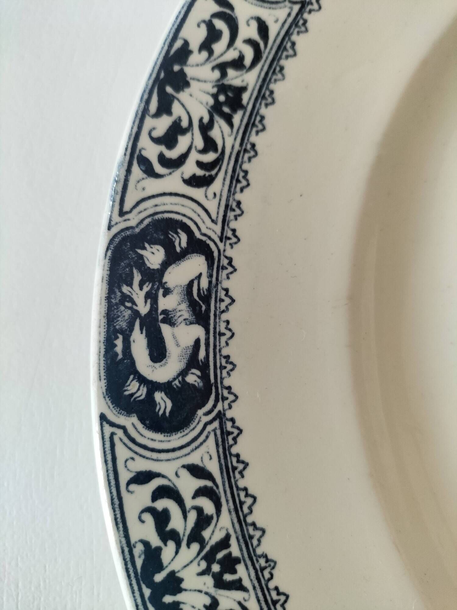 Pair of ironstone plates – Salins François Ier & KG