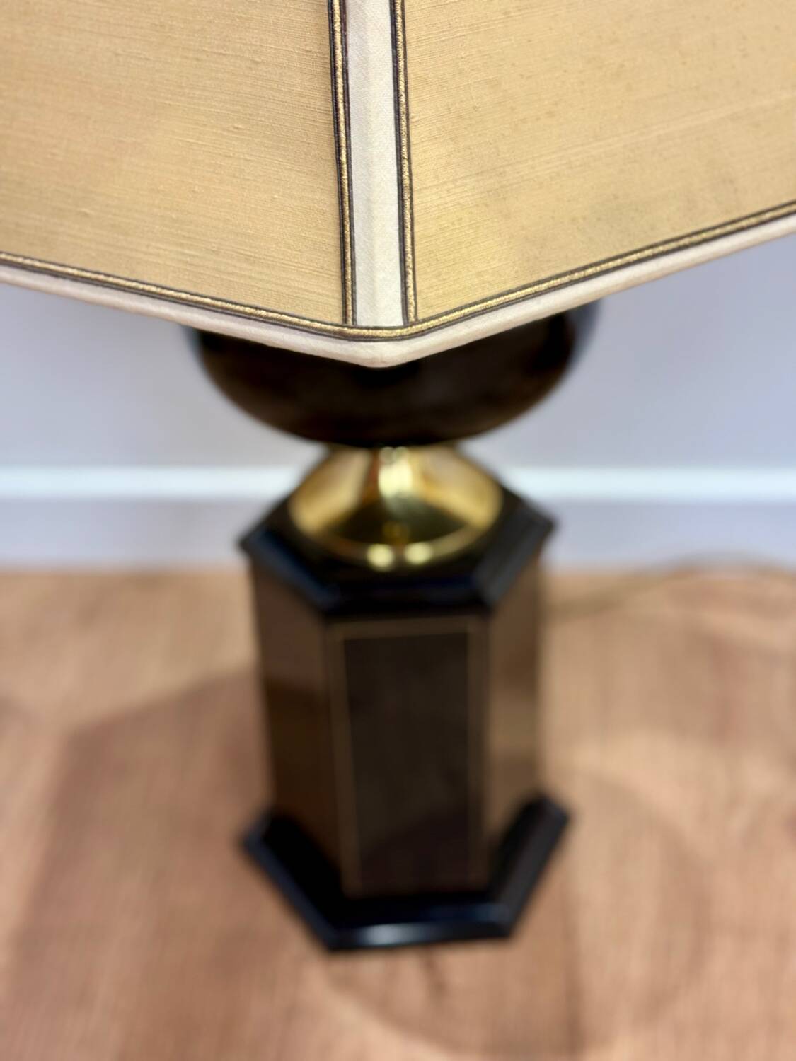 Paire lampes de table xl hollywood regency design "jackson" par le dauphin, france, années 70 - vintage -