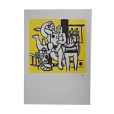 Fernand LEGER: Loving couple and horse, signed lithograph.
