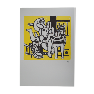 Fernand LEGER : Couple amoureux et cheval, Lithographie signée