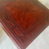 Pair of berber leather bedside tables