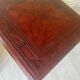 Pair of berber leather bedside tables