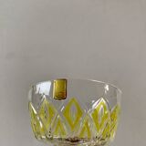 Set of 12 glasses - VMC Reims Arlequin champagne glasses - yellow decor