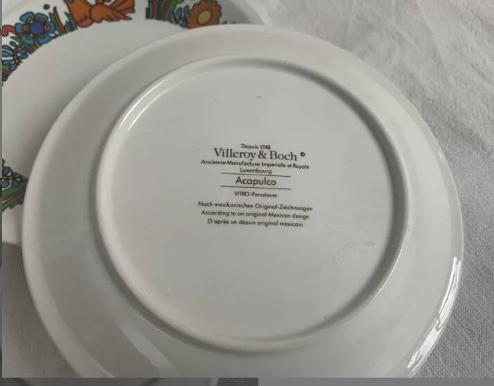 2 Villeroy and Boch Acapulco Saucers