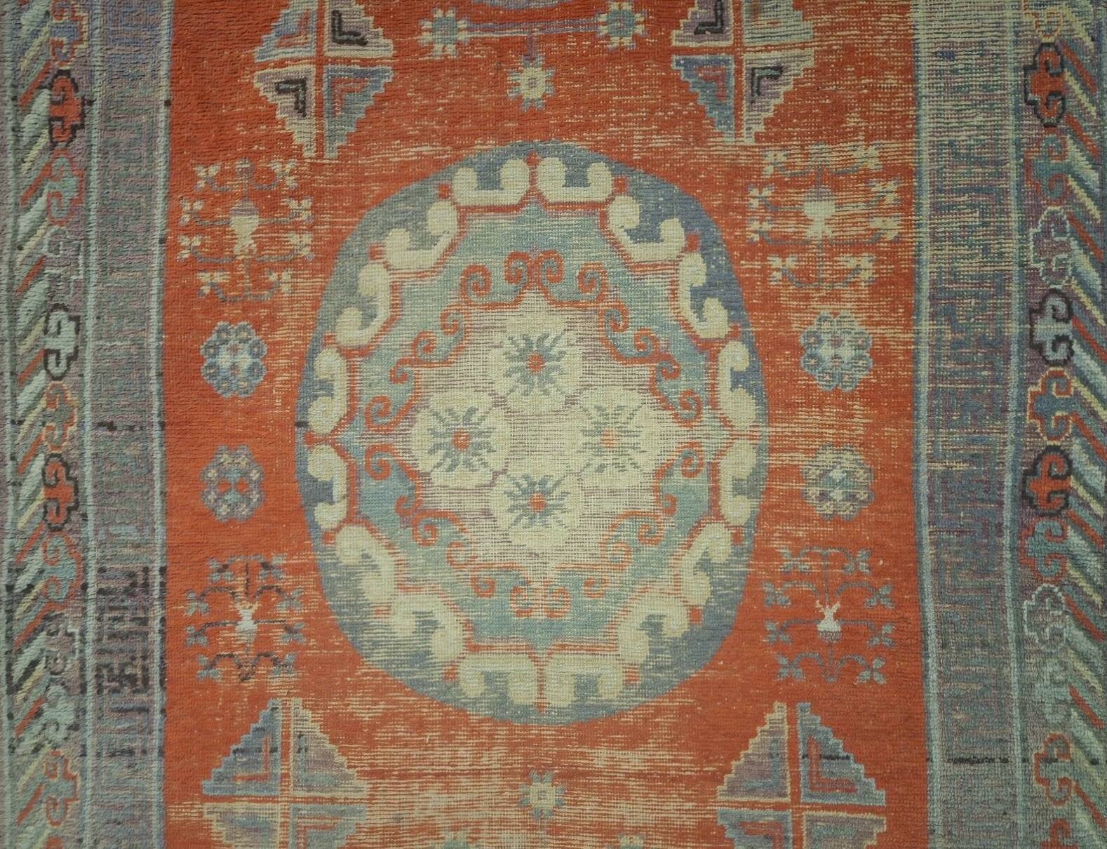 Antique Khotan rug Uyghur East Turkestan 1910