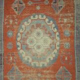 Antique Khotan rug Uyghur East Turkestan 1910
