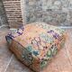 Handmade Berber Kilim pouf, floor cushion