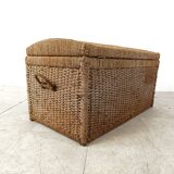 Vintage papercord chest, 1970s