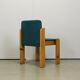 Side chair in pine and felt, Italy 1970s