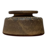 Brutalist mid-century studio pottery vase by Johannes Lessmann for Keramische Werkstatt Margaretenhöhe, Essen.