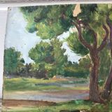 Huile paysage ancienne