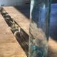 Transparent glass vase