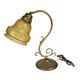 Table lamp - brass - glass - Hollywood Regency style - 70's