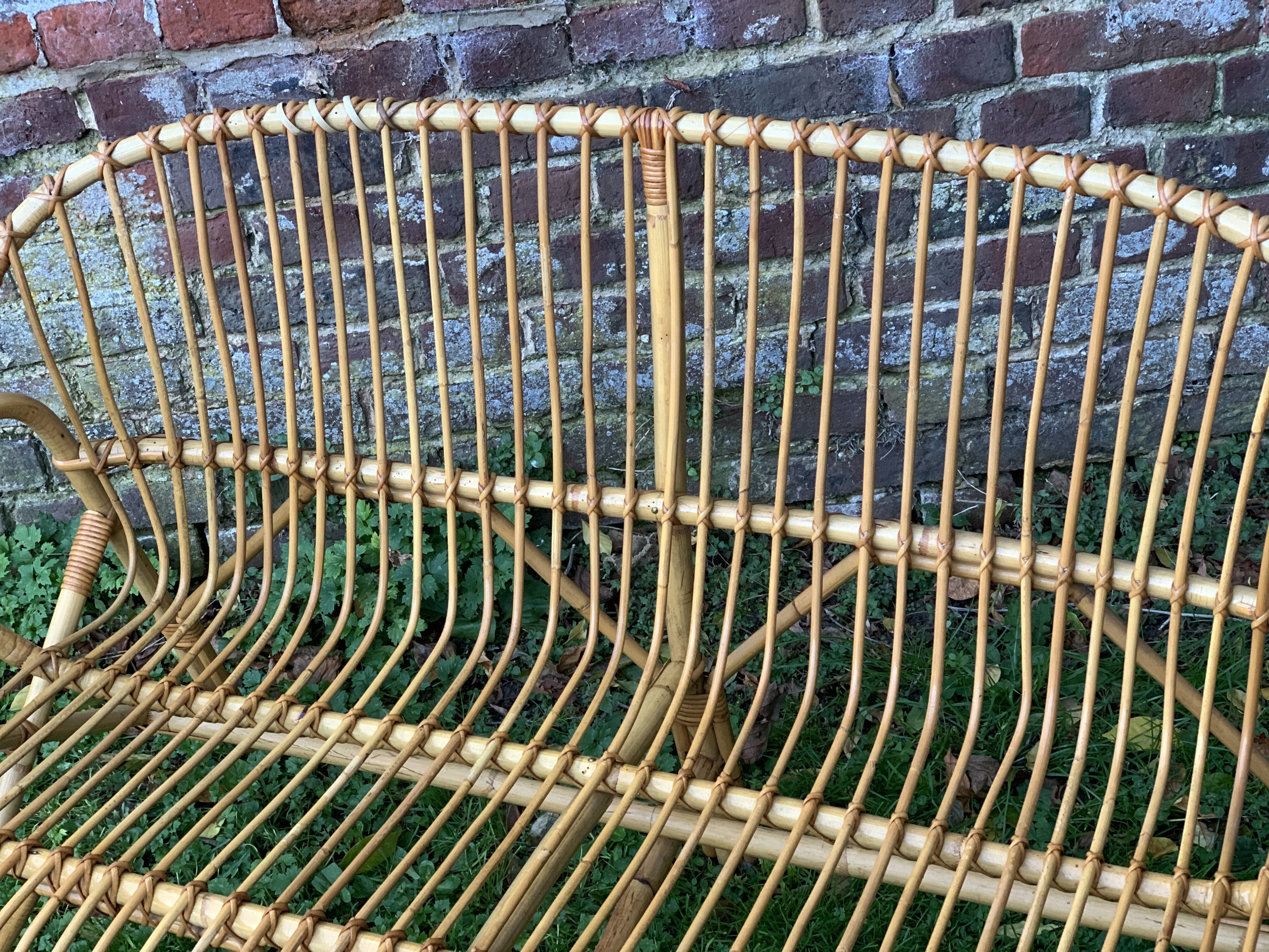 Rattan bench