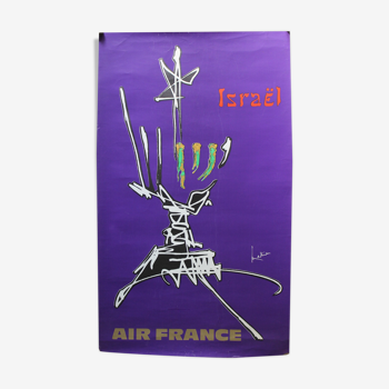 Air France Georges Mathieu "Israel" poster