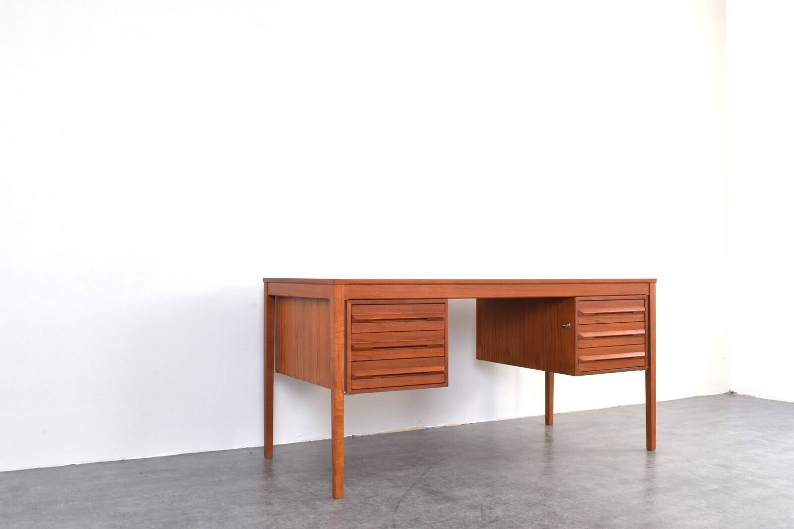 Mid-Century Teak Executive Desk by Torbjørn Afdal for Bruksbo, 1960s.