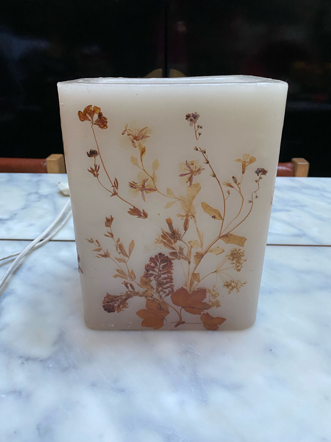 Vintage wax herb lamp