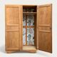Parisian art deco wardrobe solid raw wood wardrobe