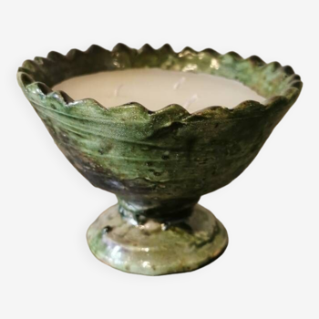Candle in Tamegroute bowl. Mint