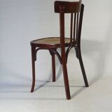 Two Baumann No. 43 bistro chairs from 1950, two-tone