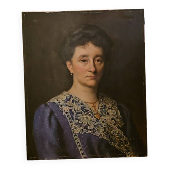 Portrait huile sur toile