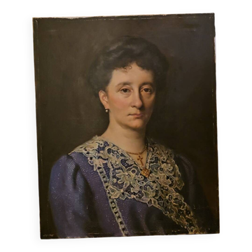 Portrait huile sur toile